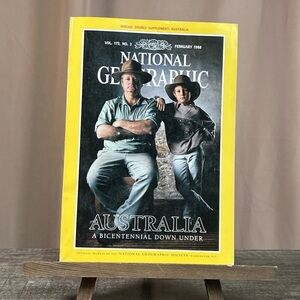 Vtg National Geographic Magazine February 1988 Australia Bicentennial